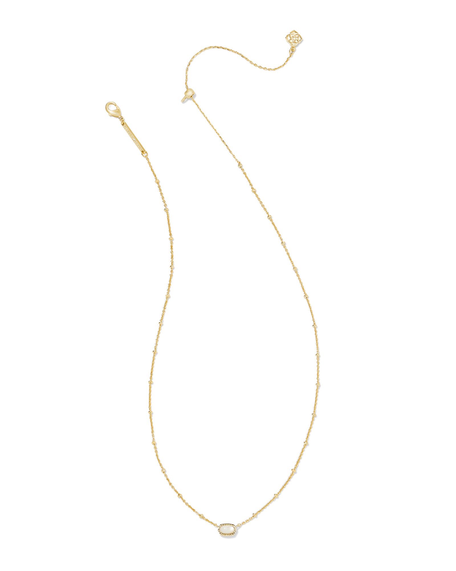 Kendra Scott Mini Elisa Gold Satellite Short Pendant Necklace - Ivory Mother-of-Pearl
